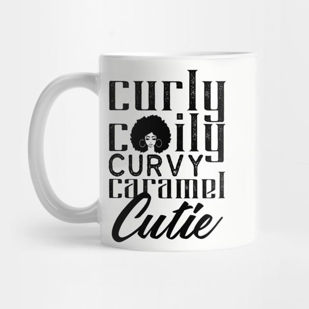 Curly Coily curvy Caramel Cutie by UrbanLifeApparel